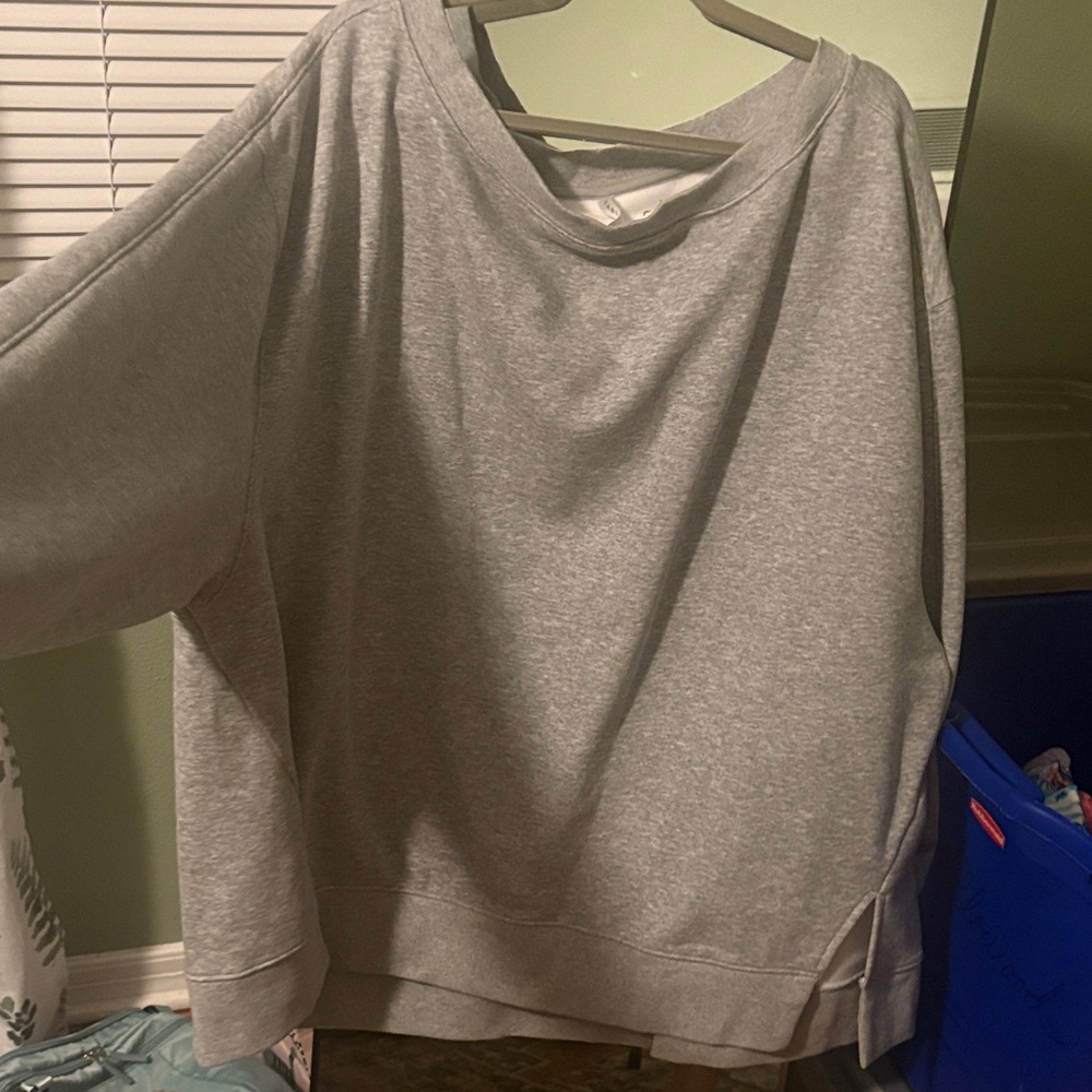 Fabletics Light Gray Sweatshirt - image 1